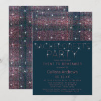 Sparkly Teal Pink Glitter Sequins Bachelorette