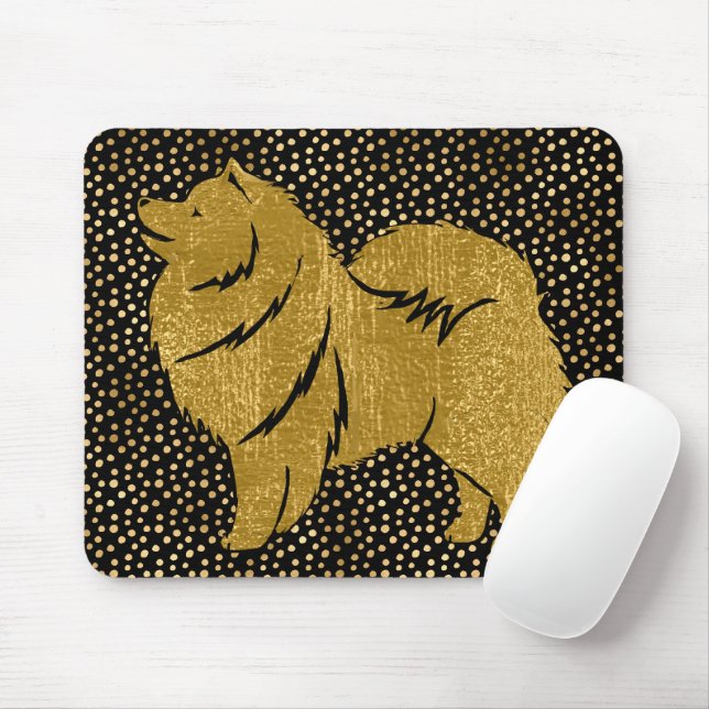 SPARKLY THANG LAPPHUND faux foil   mousepad (With Mouse)