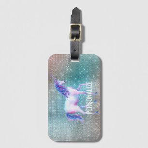 Sparkly Unicorn Luggage Tag