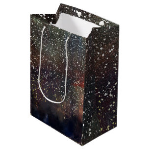 Sparkly Watercolor Earthy Rustic Modern Glam Party Medium Gift Bag