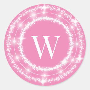 Sparkly Wreath Monogram Sticker