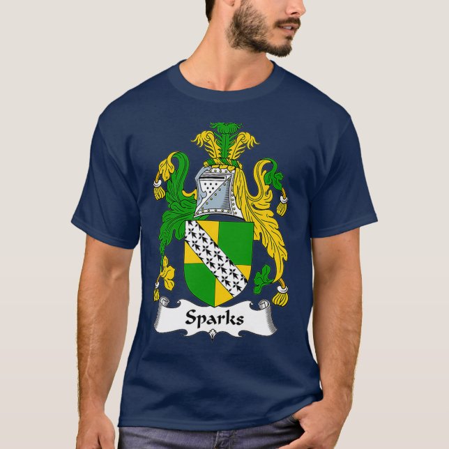Sparks Coat of Arms  Family Crest T-Shirt (Front)