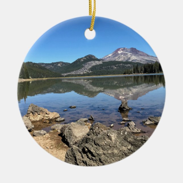 Sparks Lake, OR Ceramic Tree Decoration (Front)