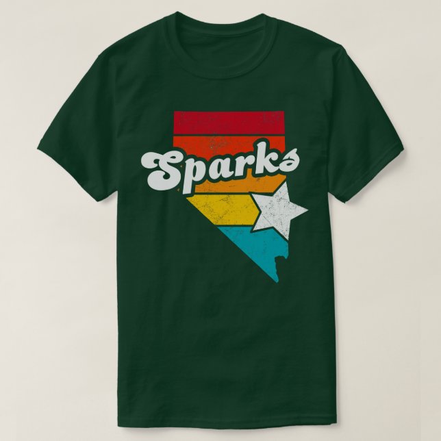 Sparks Nevada Vintage Distressed Souvenir 2 T-Shirt (Design Front)