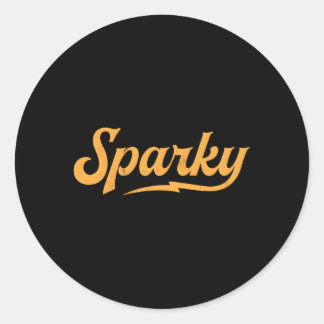 Sparky Electrician Line Dad Novelty Classic Round Sticker