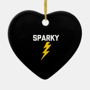Sparky  Funny Saying Sarcastic Novelty Electrician Ceramic Tree Decoration