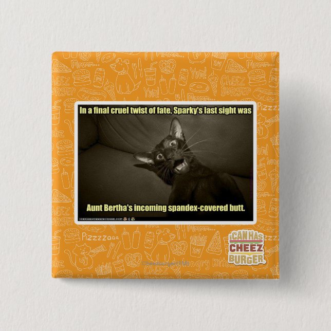 Sparky's last sight 15 cm square badge (Front)