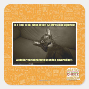 Sparky's last sight square sticker