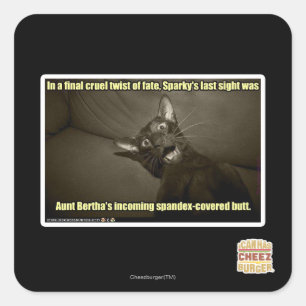 Sparky's last sight square sticker