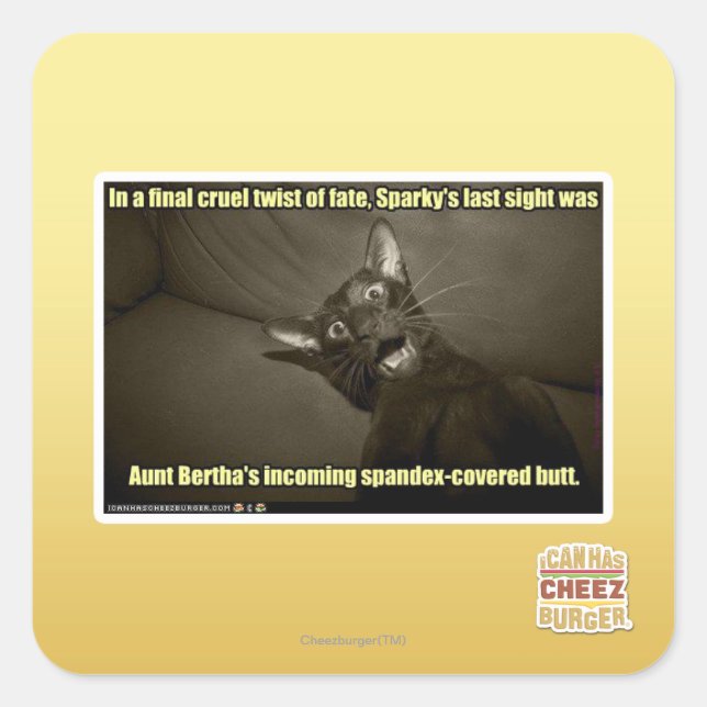 Sparky's last sight square sticker (Front)