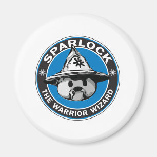 Sparlock the Warrior Wizard Magnet