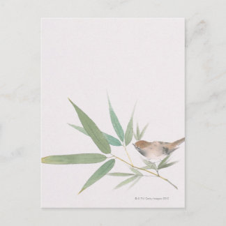 Sparrow and Bamboo Postcard