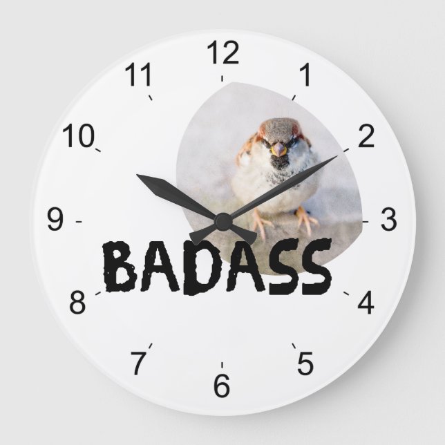 Sparrow - Badass Large Clock (Front)