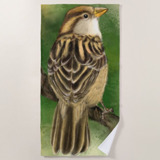 Sparrow Beach Towel - Little Bird (Front)