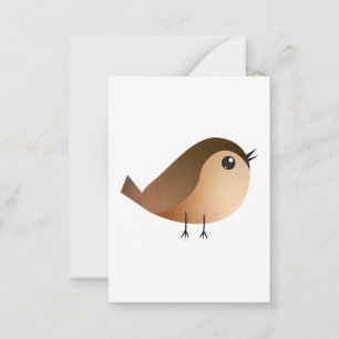 Sparrow Bird Cartoon Advice Card