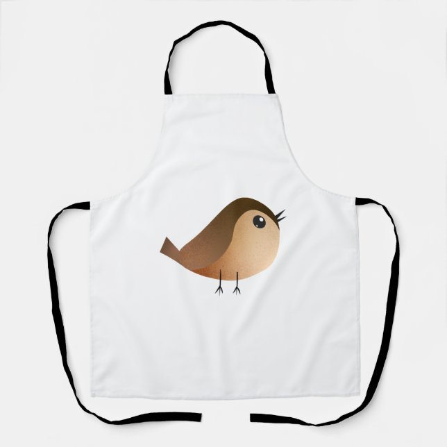 Sparrow Bird Cartoon  Apron (Front)