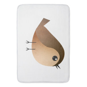 Sparrow Bird Cartoon  Bath Mat