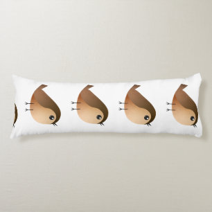 Sparrow Bird Cartoon Body Cushion