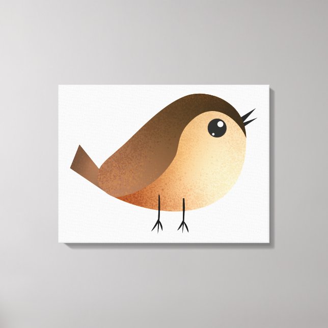 Sparrow Bird Cartoon  Canvas Print (Front)