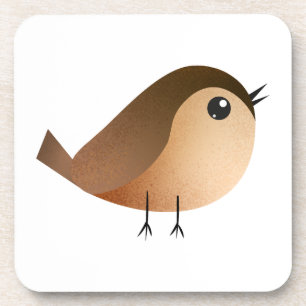 Sparrow Bird Cartoon  Coaster