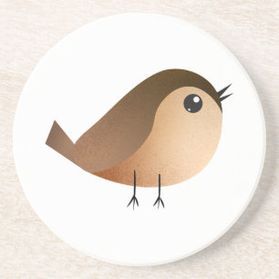 Sparrow Bird Cartoon  Coaster