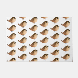 Sparrow Bird Cartoon  Doormat
