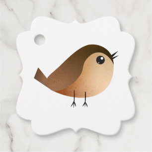 Sparrow Bird Cartoon Favour Tags