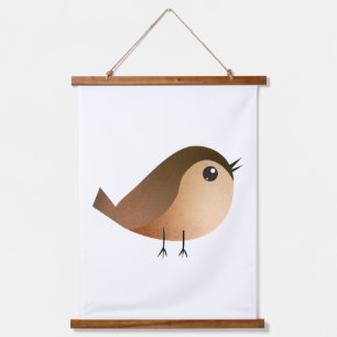 Sparrow Bird Cartoon Hanging Tapestry