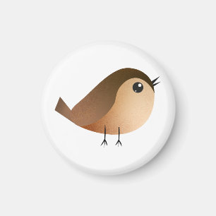 Sparrow Bird Cartoon Magnet