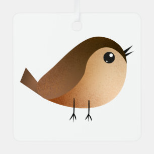 Sparrow Bird Cartoon Metal Tree Decoration