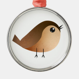 Sparrow Bird Cartoon  Metal Tree Decoration