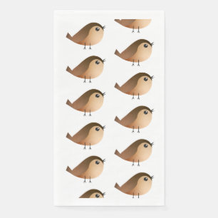 Sparrow Bird Cartoon  Napkin