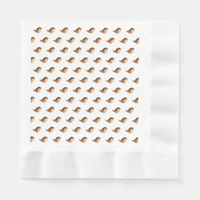 Sparrow Bird Cartoon    Napkin (Front)