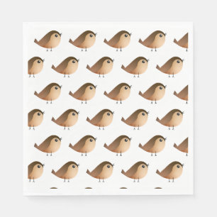 Sparrow Bird Cartoon Napkin