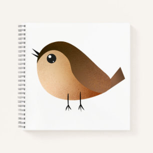Sparrow Bird Cartoon Notebook