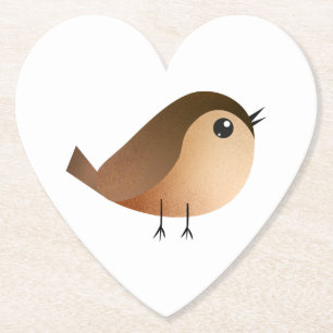 Sparrow Bird Cartoon Paper Coaster