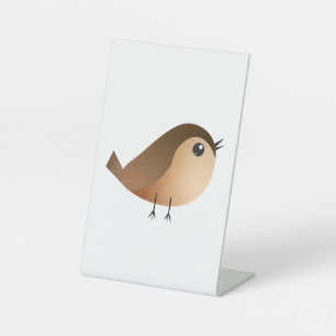 Sparrow Bird Cartoon  Pedestal Sign