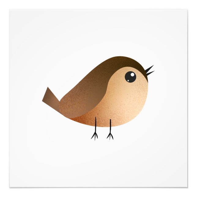 Sparrow Bird Cartoon   Photo Print (Front)