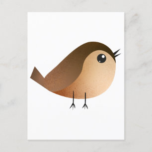 Sparrow Bird Cartoon   Postcard