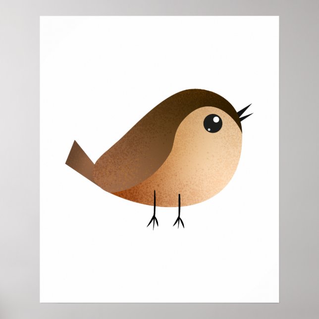 Sparrow Bird Cartoon  Poster (Front)