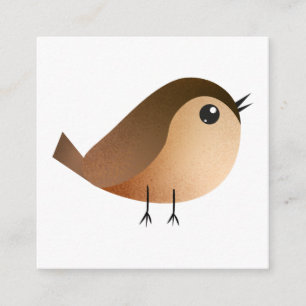 Sparrow Bird Cartoon T-Shirt Enclosure Card