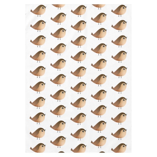 Sparrow Bird Cartoon  Tablecloth (Front)