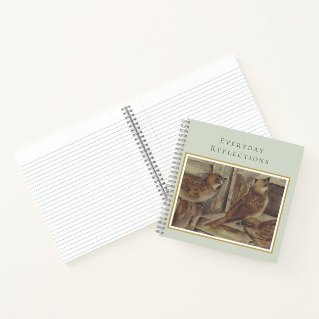Sparrow Bird Notebook – Nature-Inspired Writing  (Inside)