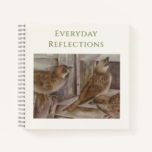 Sparrow Bird Notebook   Nature Journal Gift   NZ