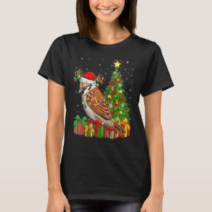 Sparrow Bird   Xmas Holiday Santa Sparrow Christma T-Shirt