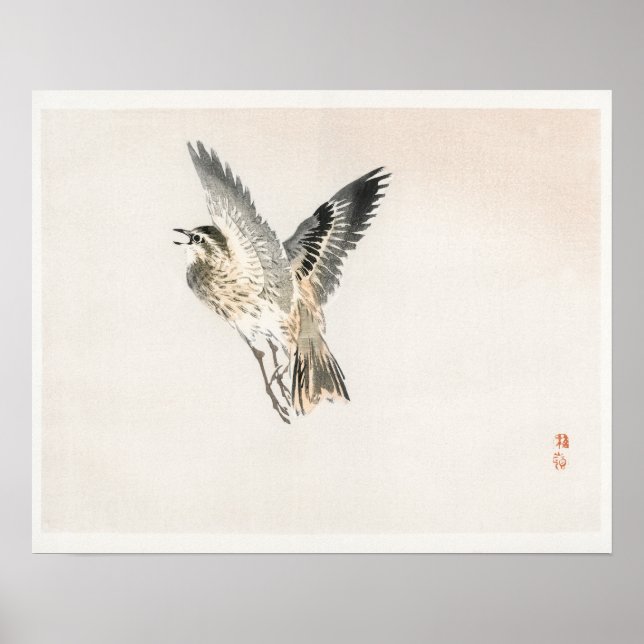 Sparrow by Kōno Bairei (1844-1895) Poster (Front)