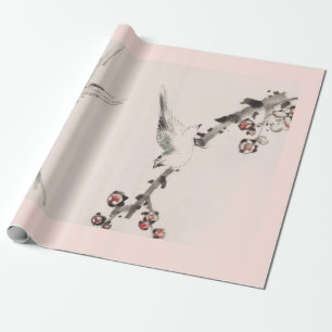 SPARROW CHERRY BLOSSOM Wrapping Paper