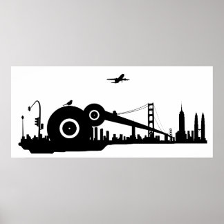 Sparrow city plane poster