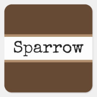 SPARROW Cocoa Brown White Stripes Retro Text