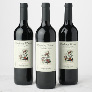 Sparrow hawks wine label
